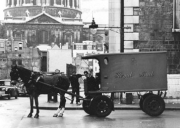 Horse-drawn postal van